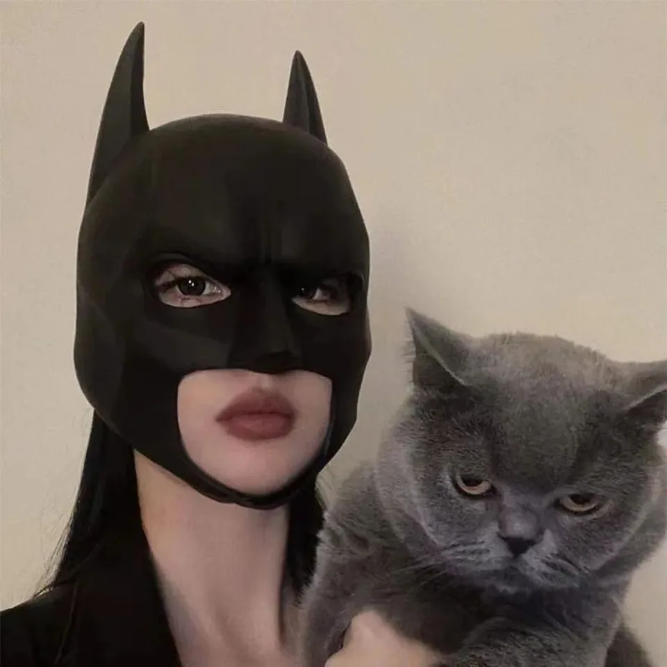 Batman Mask Hood Mask Batman Handsome Tiktok Live Requs Film a televízia Halloween Cosplay maškaráda maska ​​masku
