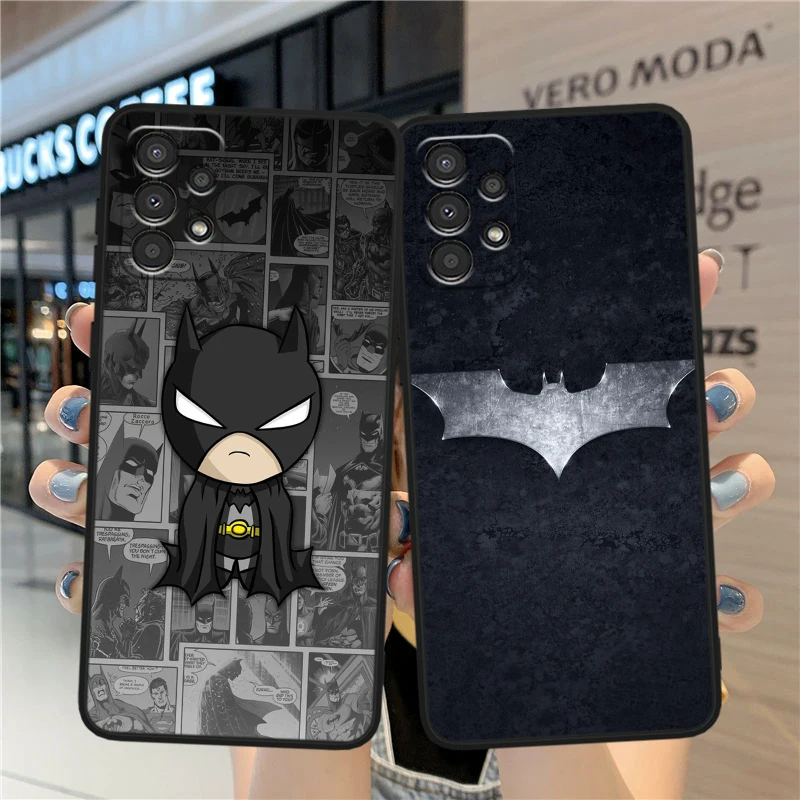 Batman Superman pre Samsung A90 A80 A70S A60 A50S A40 A30S A20E A20S A10S Silikónový čierny puzdro