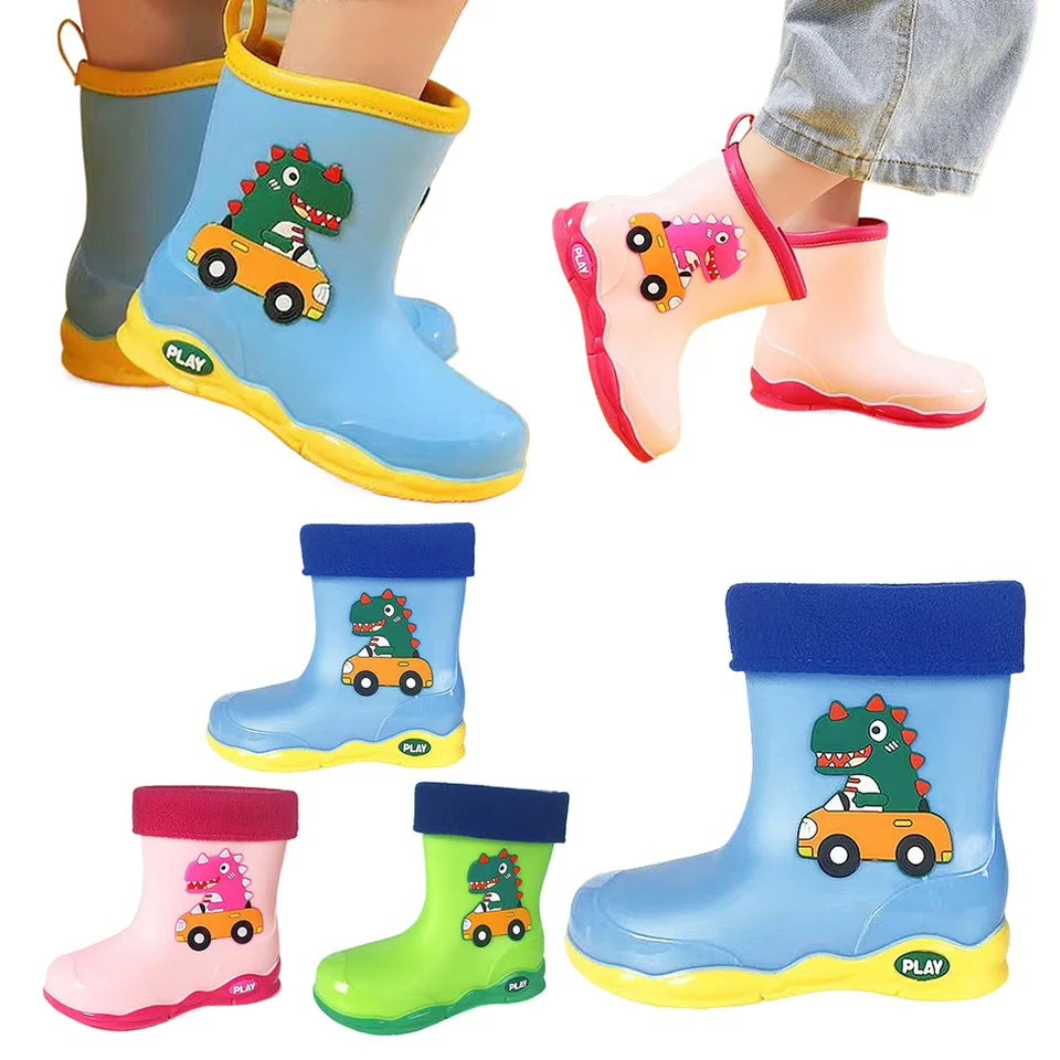 Batoľa dažďové topánky pre chlapcov a dievčatá vodotesné dažďové topánky proti šmykľavke Wellington Boots Walking topánky pre vonku