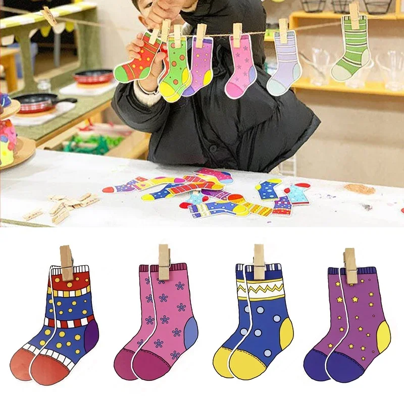 Batoľa Montessori Materiál DIY Hračky Farby Colors Triedenie Zodpovedajúce hry Včasné vzdelávacie učebné hračky predškolské výučby AIDS