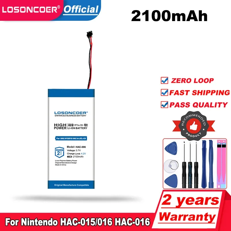 Batéria 2100 mAh pre Nintendo HAC-006 HAC-BPJPA-C0 HAC-A-JCL-C0 HAC-A-JCR-C0 HAC-015 HAC-016 prepínač NS Joy-Con Control batéria