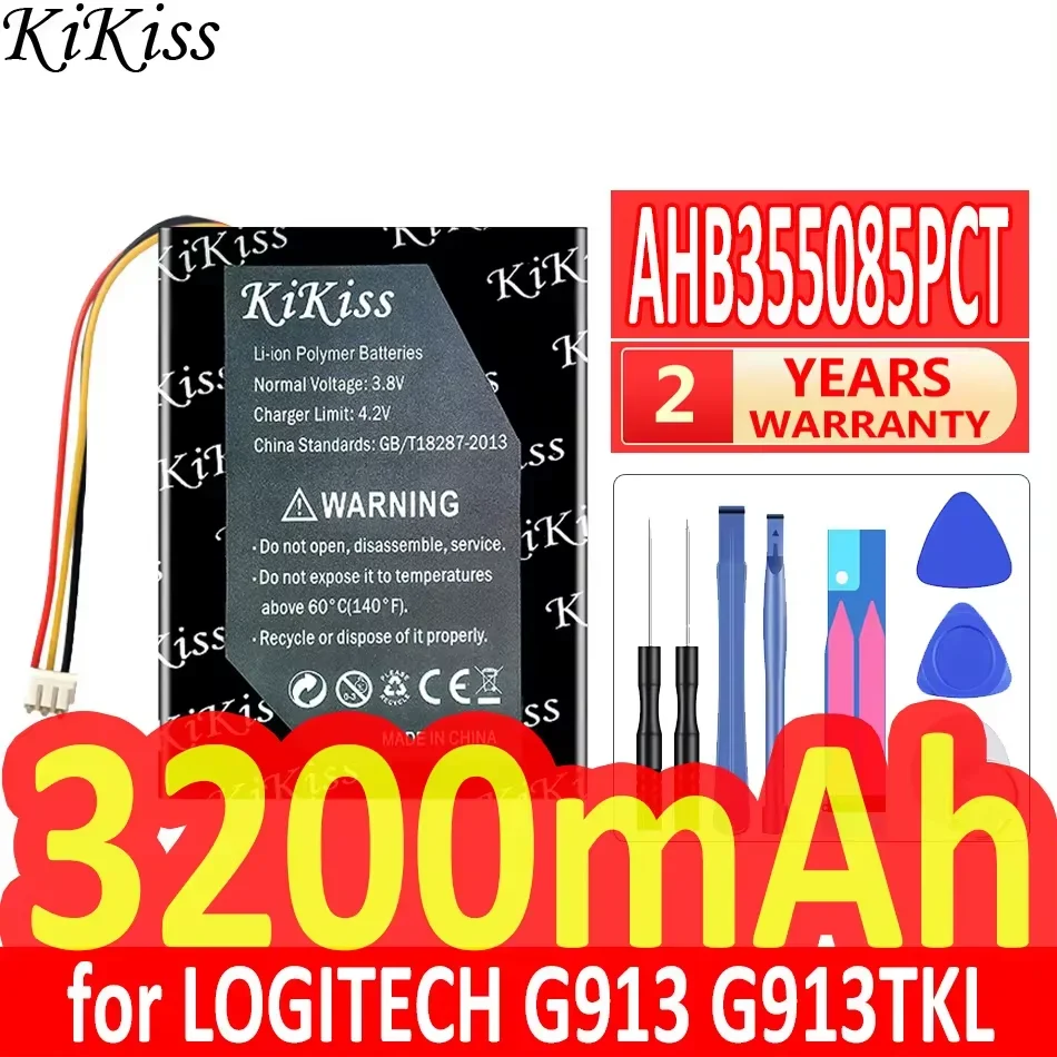 Batéria 533-000152 AHB355085PCT 3200MAH pre Logitech G913 G913TKL G915 915TKL Mechanická klávesnica Bateria Bateria