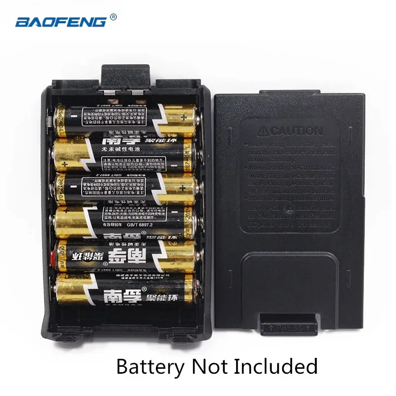 Batéria baofeng UV-5R batéria 6xaaa 6xaa škrupina čierna pre Baofeng DM-5R UV-5R plus séria FM transceiver Walkie Talkie Tway Radio Radio
