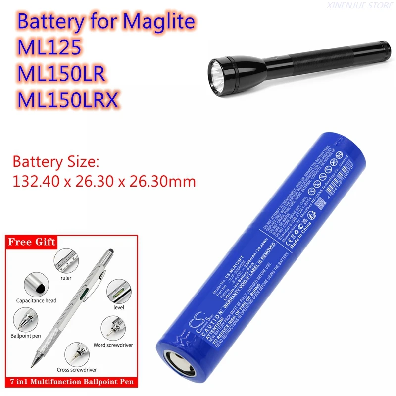 Batéria baterky 6,4 V/3200MAH ILIF-3006526 pre Maglite ML125, ML150LR, ML150LRX