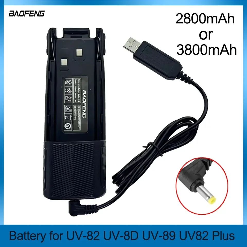 Batéria batérie BAOFENG ORIGHT BATTERSE BL-8 3800MAH LITHIUME-ION BATTERIÁLNA DC 7.4V VOOR UV82 UV-82 plus UV-89 UV-82WX Príslušenstvo