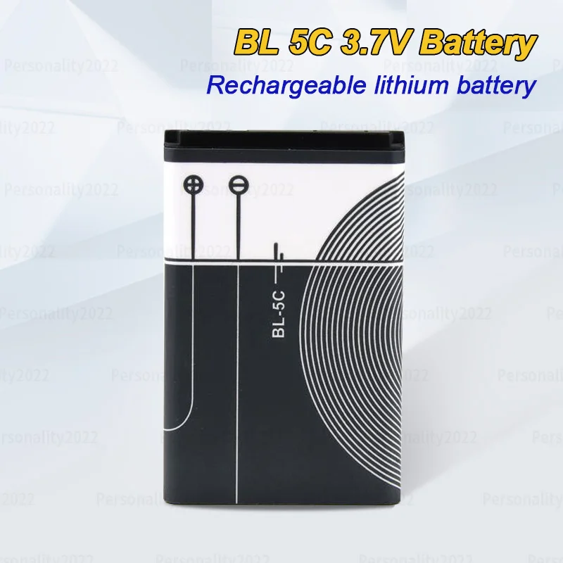 Batéria BL 5C 1020MAH BL5C Nabíjateľné li-iónové batérie pre Nokia N72 E50 E60 2300 2600 1112 3120 6230 3100 C2-01 Mobilný telefón