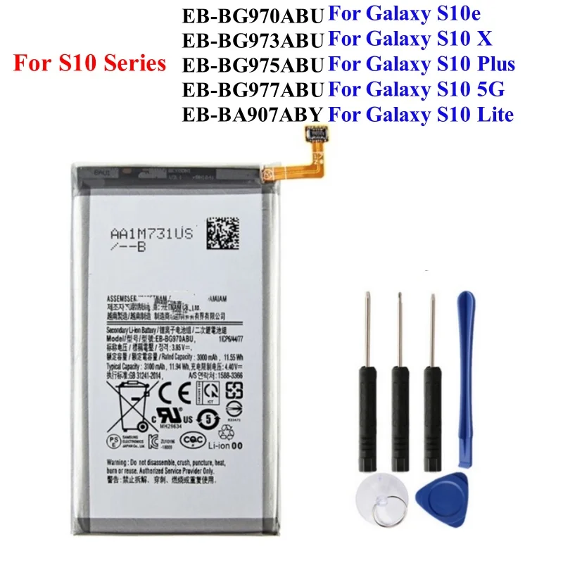 Batéria EB-BG970ABU pre Samsung Galaxy S10E, EB-BG973ABU pre S10 X, EB-BG975ABU pre S10 Plus, BG977 pre S10 5G, BA907 pre S10Lite