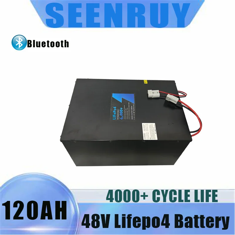 Batéria LifePO4 48 V solárne batérie 120AH 200 AH BUIT v BMS s Bluetooth lítium -železnou fosforečnou batériou