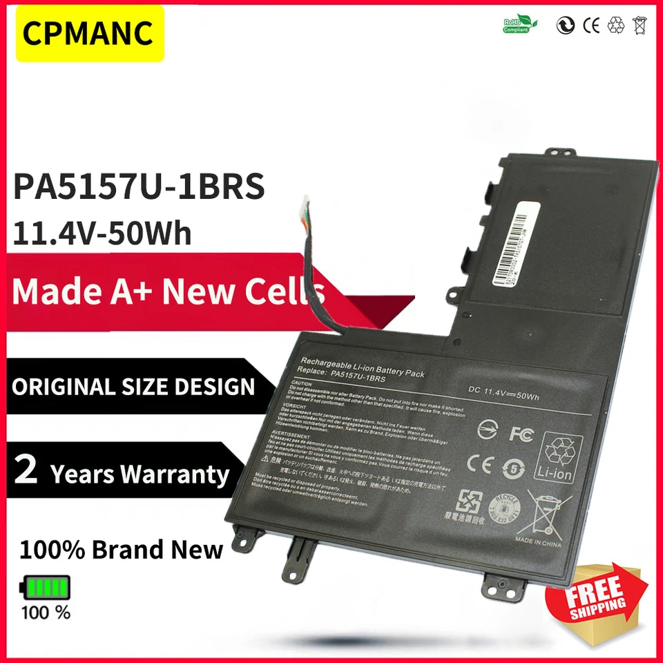 Batéria notebooku CPManc PA5157U-1BRS pre satelit Toshiba M40 M50T E55 U50T U940 P31PE6-06-N01 PA5157U