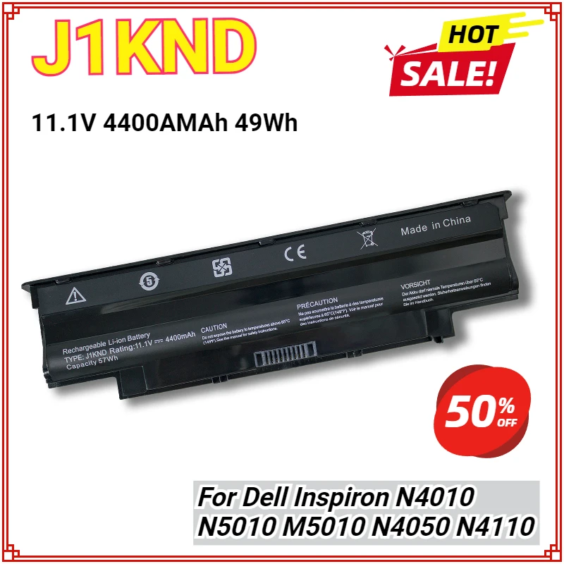 Batéria notebooku J1KD pre Dell Inspiron 14R N4010 N4050 15R N5010 N5110 N5030 17R N7010 N7110 4T7JN W7H3N 04YRJH M5010 N4110