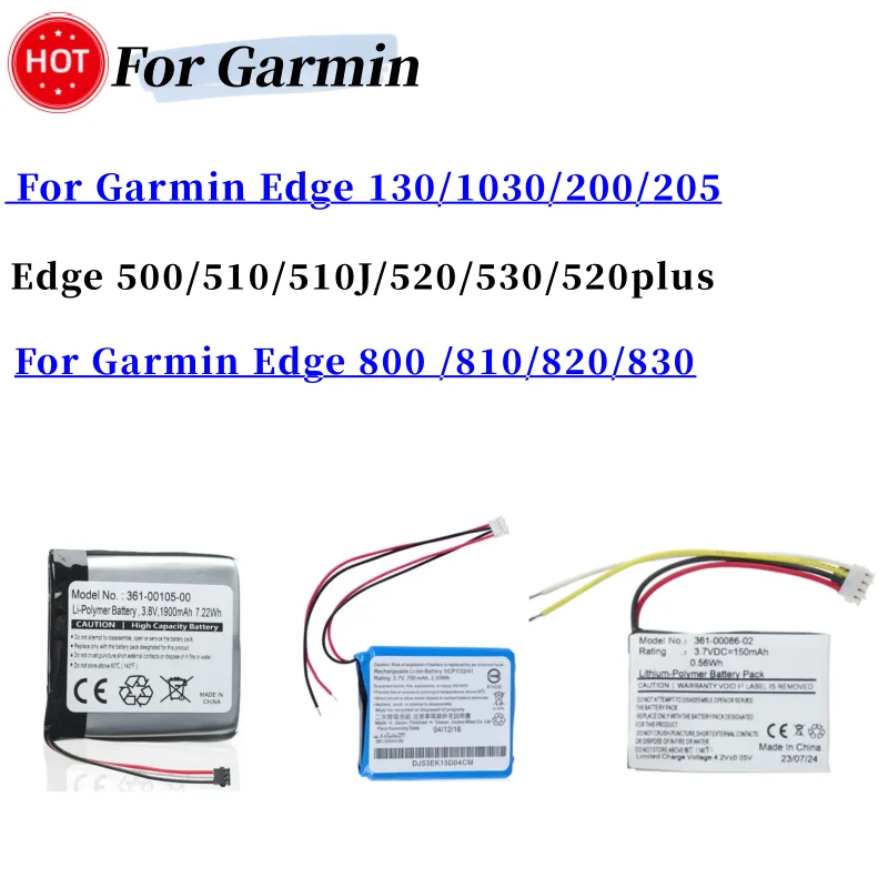 Batéria pre Garmin Edge 130 3LA037240,1030, Edge 510 510J, 800 810, Preskúmajte 820 520 500,520 plus 361-00086-02 361-00105-00