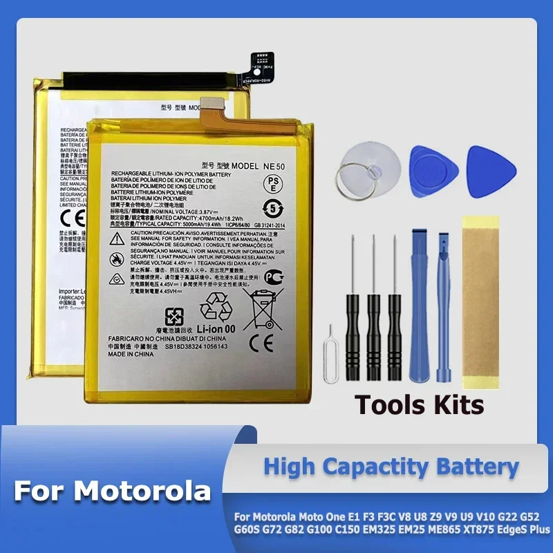 Batéria XDOU pre Motorola Moto One E1 F3 F3C V8 U8 Z9 V9 V10 V10 G22 G52 C150 G60S G72 G82 G100 EM25 EM325 ME865 XT875 ORGY Plus plus