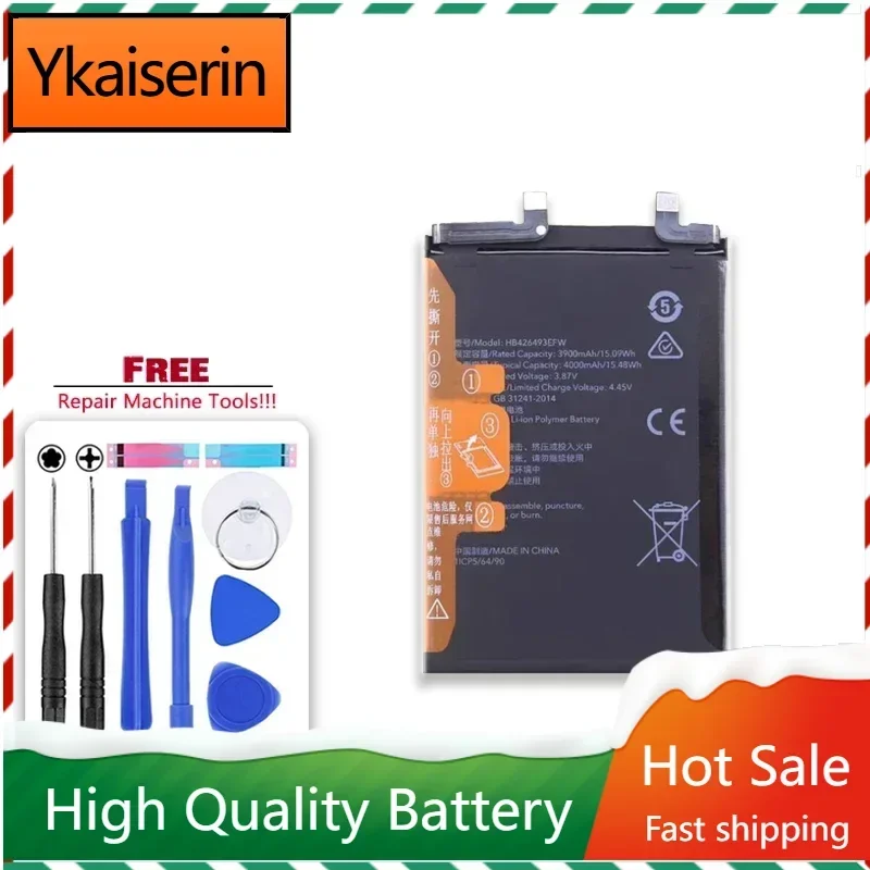 Batérie mobilných telefónov 3900 mAh HB426493EFW pre Huawei Honor 50se 50 SE Smartphone Batéria pre záruku mobilného telefónu + skladový kód