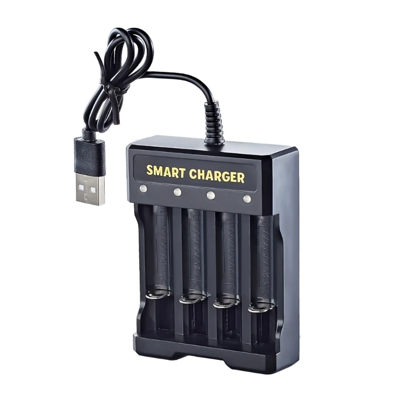 Batérie USB pre dvojité/trojnásobné nabíjateľné bunky s nabíjaním 4SLOTS 1,2 V 300MAX4 Výstup