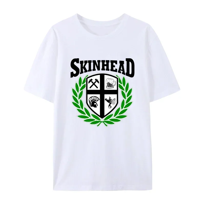 Bavlna oi skin kože skútrky punks hrubéboys Spirit of Tops unisex voľný priedušný grafický odpalisko skinhead vavrína grafické tričká