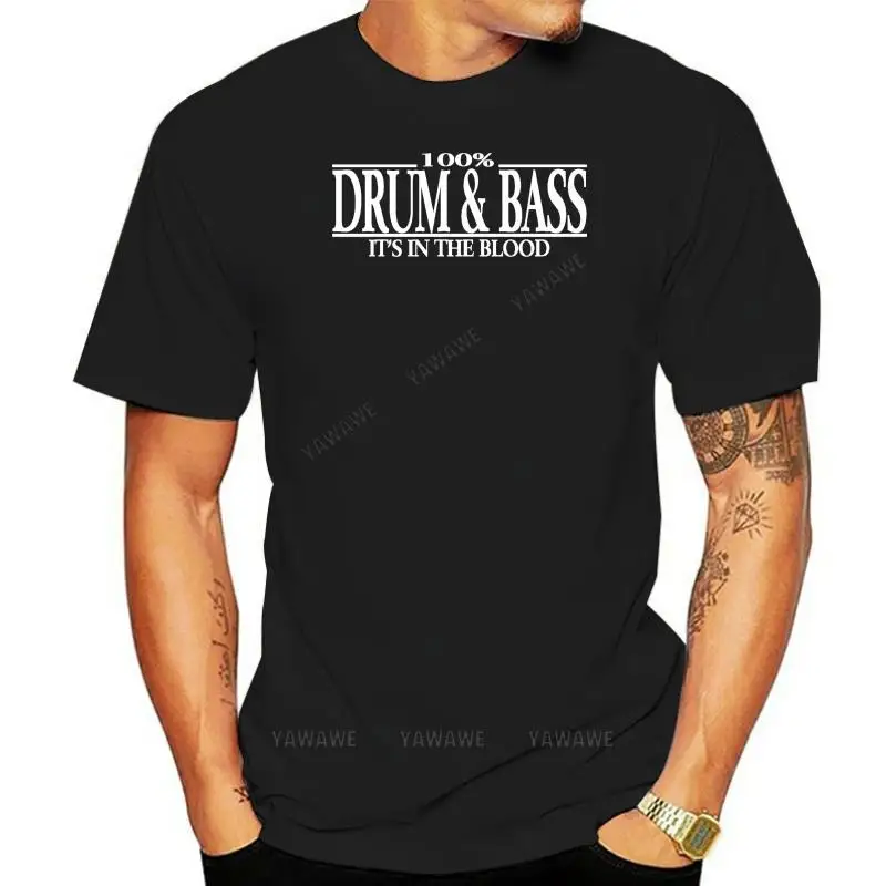 Bavlna Top Fashion Drum a basové tričko hudba Rave Cool Pettle Pocta Gift Club DJ Jungle Man Summer s krátkym rukávom Tričko