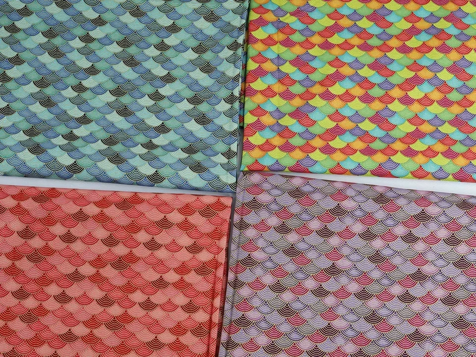 Bavlnená bronzová morská panna v mierke tkaniny Machinujúci šijací materiál DIY 150 cm x 50 cm - predávaný polovičným metrom