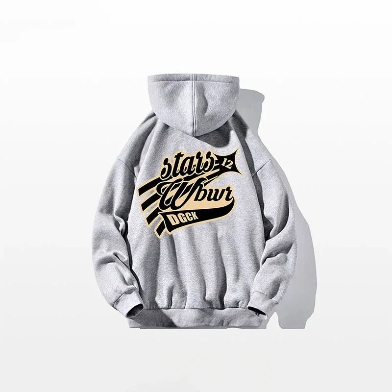 Bavlnené mikiny pre mužov Overfit Tlač Streetwear Nové v y2K Vintage Man Hoodies Kórejský štýl voľné topy Oblečenie ponuky emo