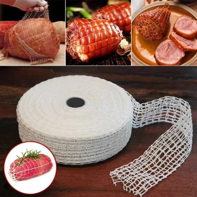 Bavlnené mäso sieť Hot Dog Ham Ham Sausage Butcher's Roast Cooking String Net
