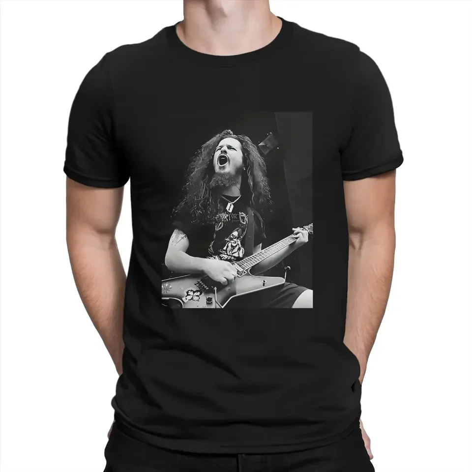 Bavlnené odpaliská s krátkym rukávom Dimebag Darrell T košele Crewneck oblečenie narodeniny darček vintage speváčka gitara legenda neformálne čisto čisto
