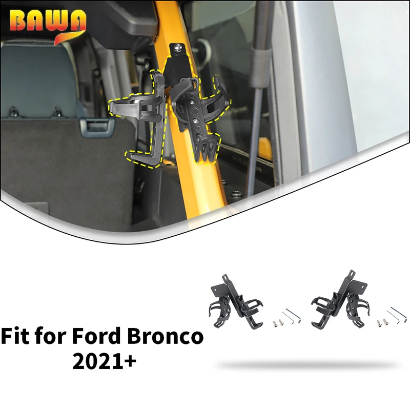 BAWA Proti-roll lúčový hasiaci prístroj na hasiace prístroje pre držiak na poháriky vody pre Ford Bronco 4DOOR 2021 2022 2023 2024 Interiérové ​​príslušenstvo