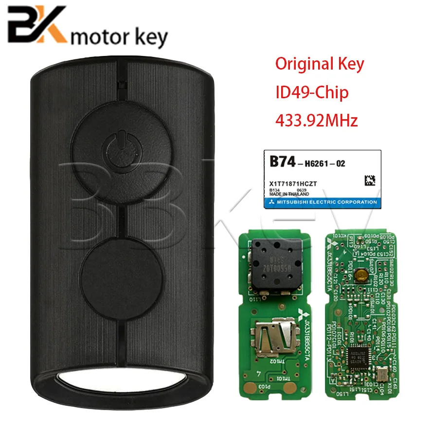 BB Motor Original B74 ID49 433MHz FOB Smart Key pre Yamaha NVX155 XMAX300 125 250 300 400 NVX NVX15 AEROX NMAX125