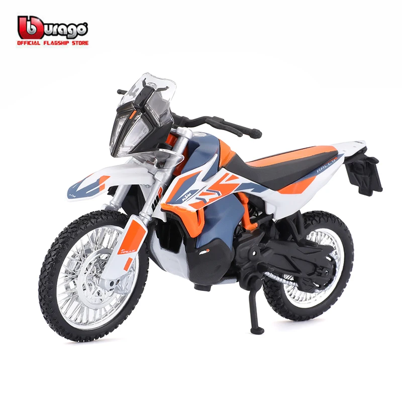 BBURAGO 1:18 KTM 790 Adventure R Rally Autorizovaná simulácia zliatiny Motorcycle Model Model hračky