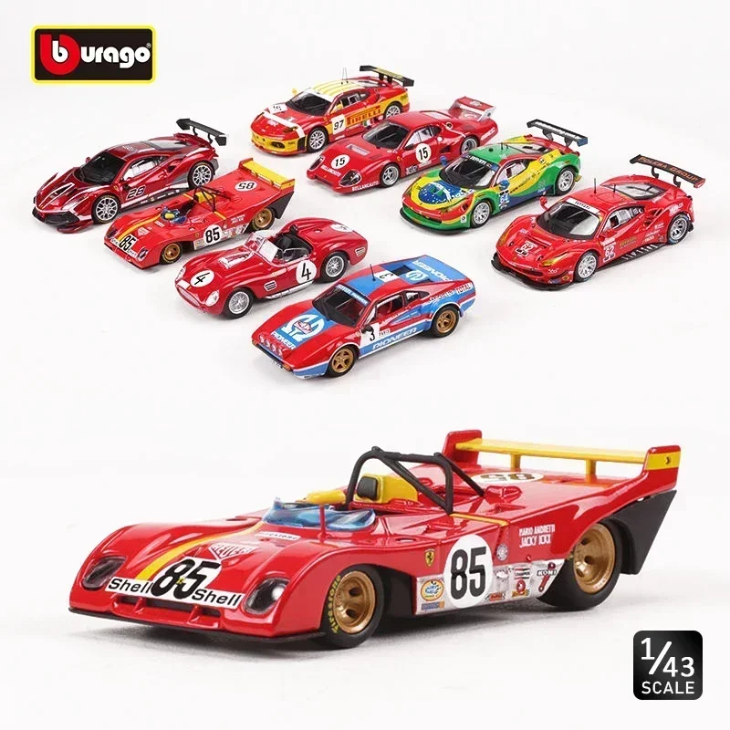 BBURAGO 1:43 Ferrari 24 Heures du Mans 499p F430 308 GTB 458 488 312P 512BB Racing Alloy Model Model Ferrari Collection Darček pre deti
