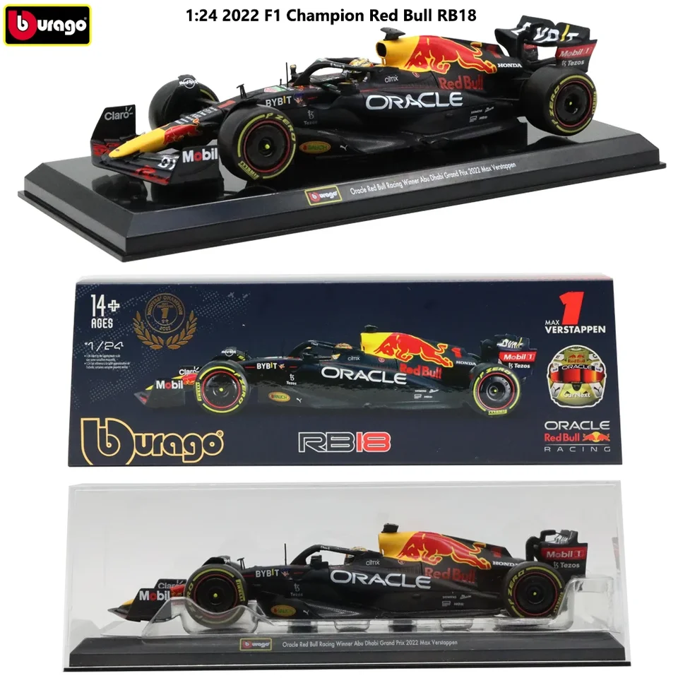 BBURAGO 2022 F1 Champion Red Bull RB18 Racing 1:24 Zliatinové autá Model hračky Abu Dhabi Grand Prix Verstappen Perez Formula 1 Racing