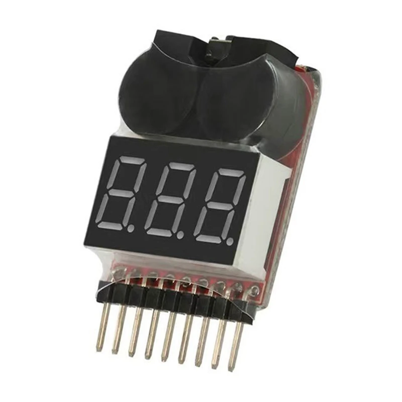 BBX1-8S 1-8S 2in1 LiPo napätie Tester/nízky napätie bzučiak Alarm/Kladenie batérie Duálny reproduktor