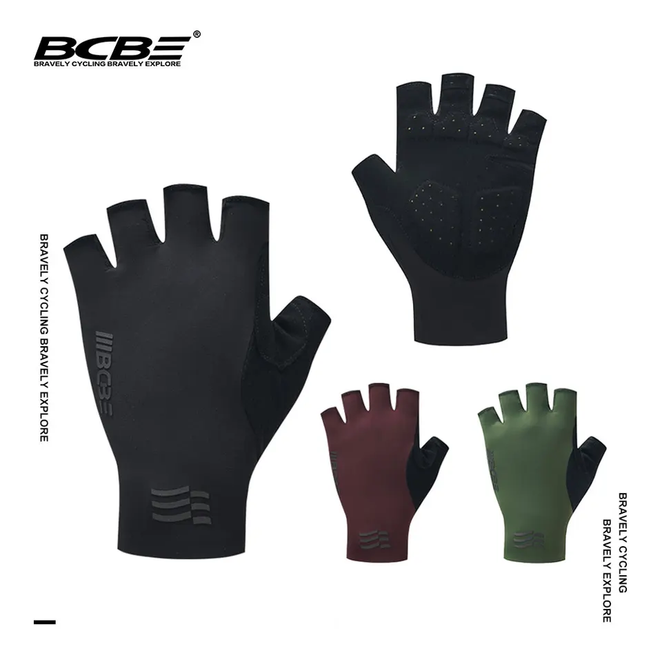 BCBE Cyklistické rukavice Half Finger Men Ženy Priedušné rukavice proti sklzu s poranou XRD Anti Shock Pad Guantes Ciclismo Hombre