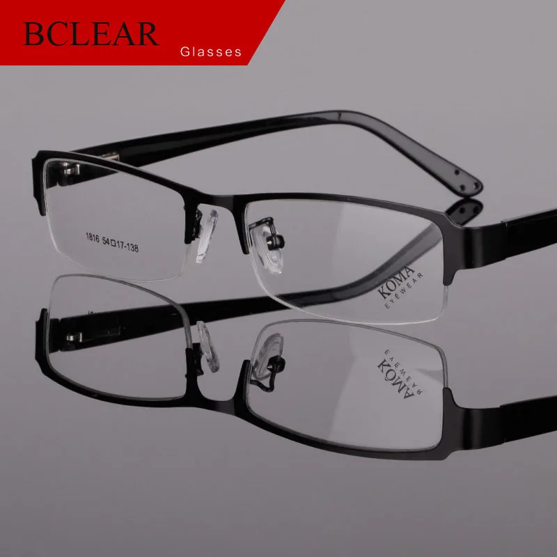 BcLear Classic Half-Rima zliatinové okuliare rám značky značky Business Men Rám okuliare okuliare jar