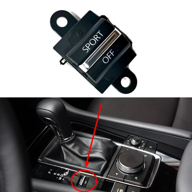 BDGF66YK0 CAR GEAR SHIFT PANEL PANEL Drive Mode Control Sport Off Switch pre Mazda 3 Axela 2019-2023 CX30 CX-30 2020-2023
