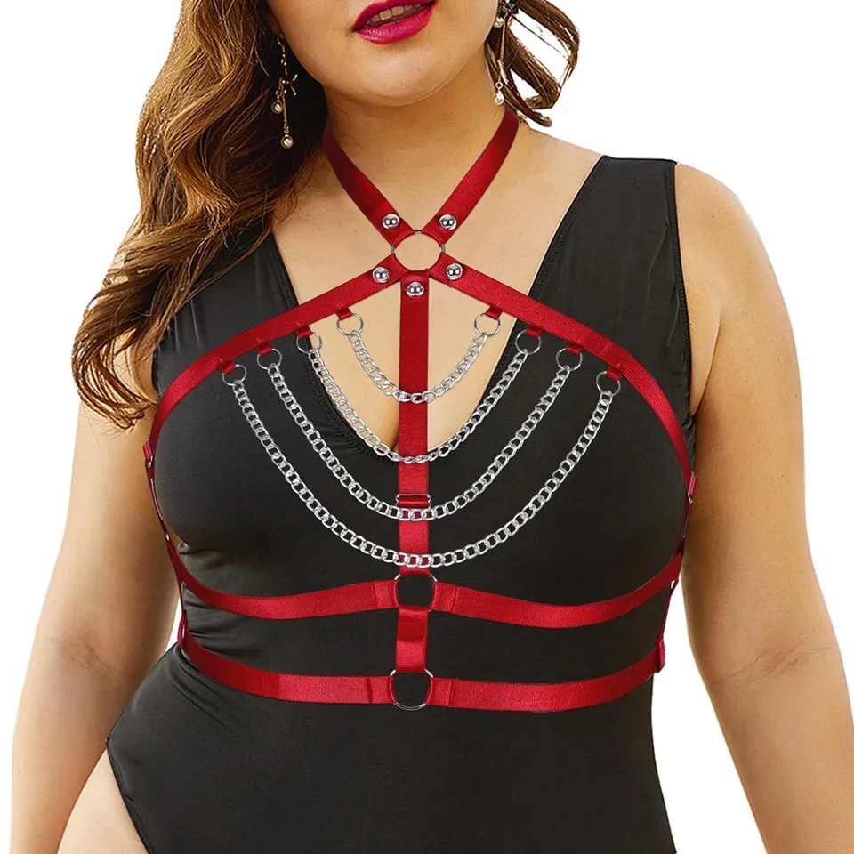 BDSM Body Postroj plus veľkosť dámske spodná bielizeň Sexy erotické spodné prádlo gotické oblečenie mečový remienok remienok Bondage punk rave podväzok