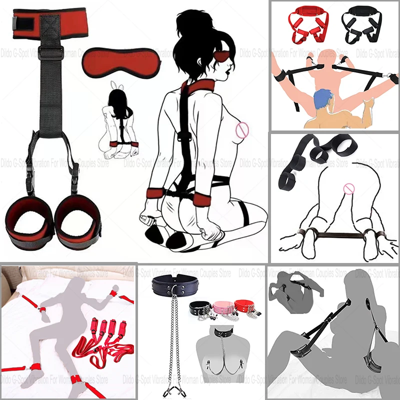 BDSM Furniture Bondage Set fetiš sexuálne hračky pre ženy páry dospelé hry Otrok golier putá zväzok erotický cudnosť sexuálny obchod