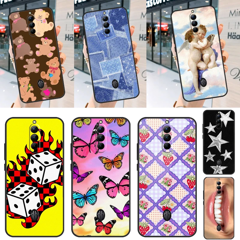 Bear-Y Cute Berry Jam Angels puzdro pre Zte Red Magic 8 Pro Phone Cover pre Nubia Redmagic 6s 7s Pro 7 6 Pro 5G 5S 6R