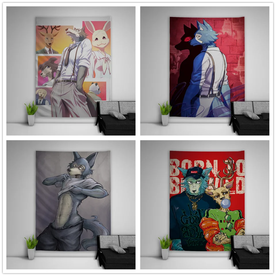 Beastars Japan Animation Canvas Painting Plagáty výtlačky nástenné umenie nástenné dekorácie Obrázky pre živé deti Domáca dekorácia bez rámu