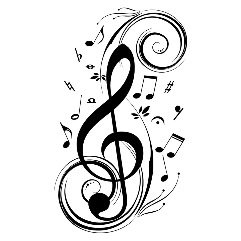 Beat Note Music Wall Art Stickers, vinylové nálepky na stenu hudbu, grafické umelecké hudobné domáce dekorácie （Black） 77x45 cm