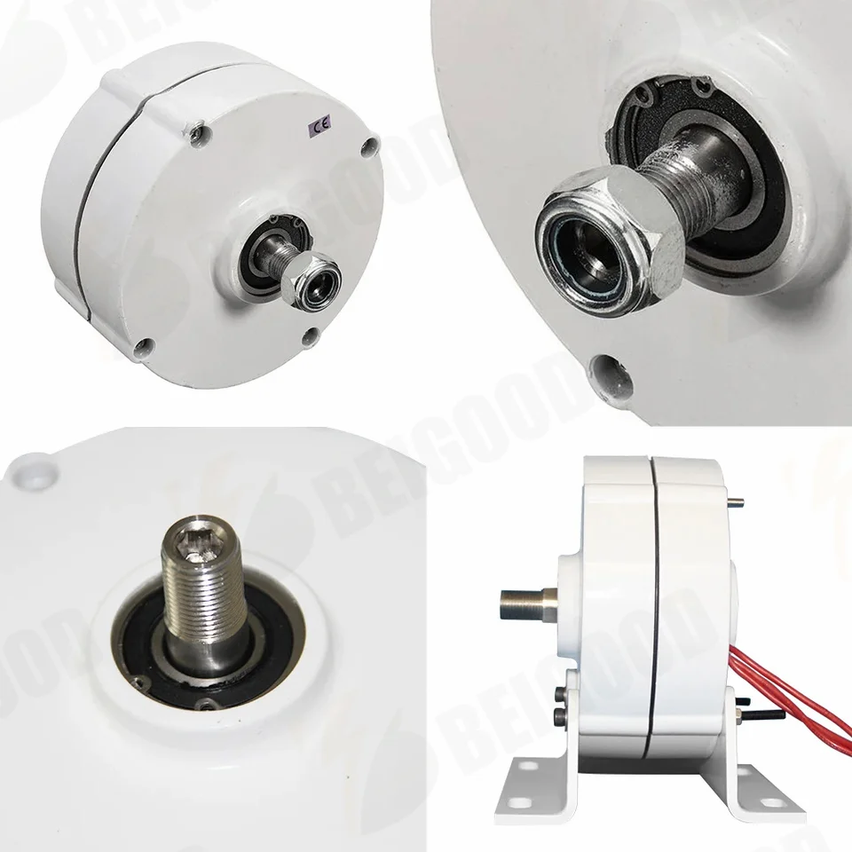 Beigood Low RPM Generátor permanentného magnetu 10KW 12V 24V 48 V Trojfázová AC 0,5 kW malý alternátor pre DIY veternú turbínu