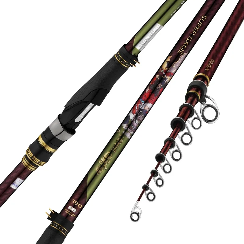 Beimingyu Rocking Rybárska tyč ultrahostranná super hard farcasting Spinning Sea Rod Posúvanie plávajúci rybársky stĺp 390 450 540