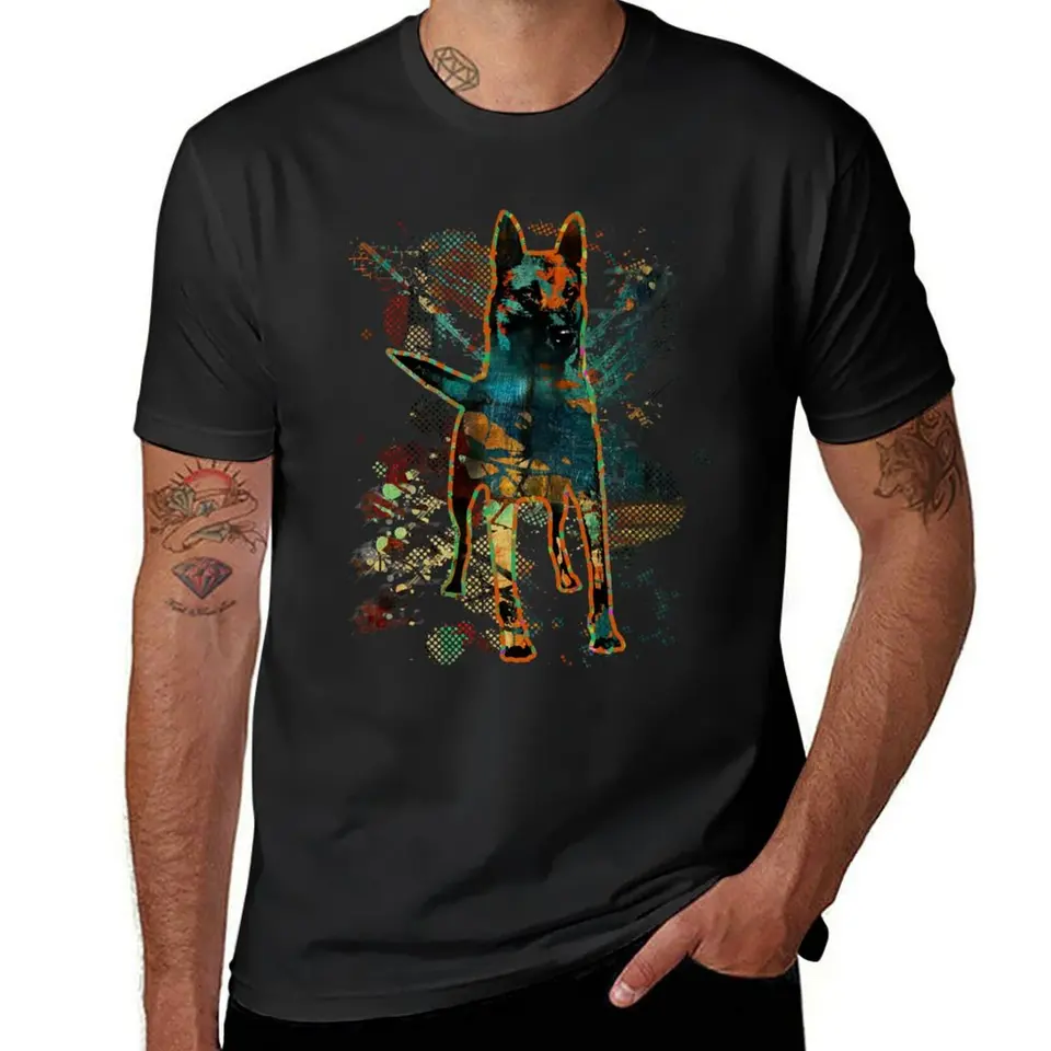 Belgický pastier - Malinois Tričko Tees hippie oblečenie mužov tréning tričko