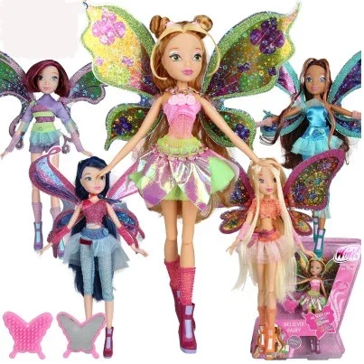 Believix Fairy & Lovix Fairy Rainbow Colorful Girl Doll Action Figure Fairy Bloom Dolls s klasickými hračkami pre darček pre dievčatá