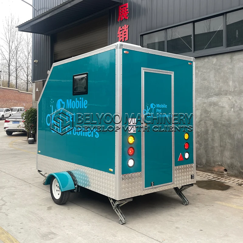 Belyoo Hot Sale Pet Pet Grooming Trailer Mobile Dog Wash Trailer Salon pre psie biznis plne vybavenie