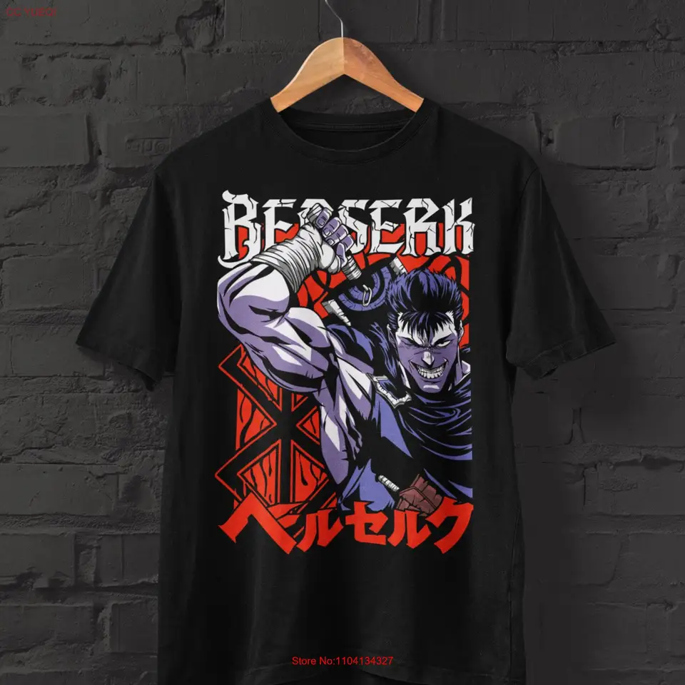 Berserk anime tričko Guts manga meč dlhé alebo krátke rukávy