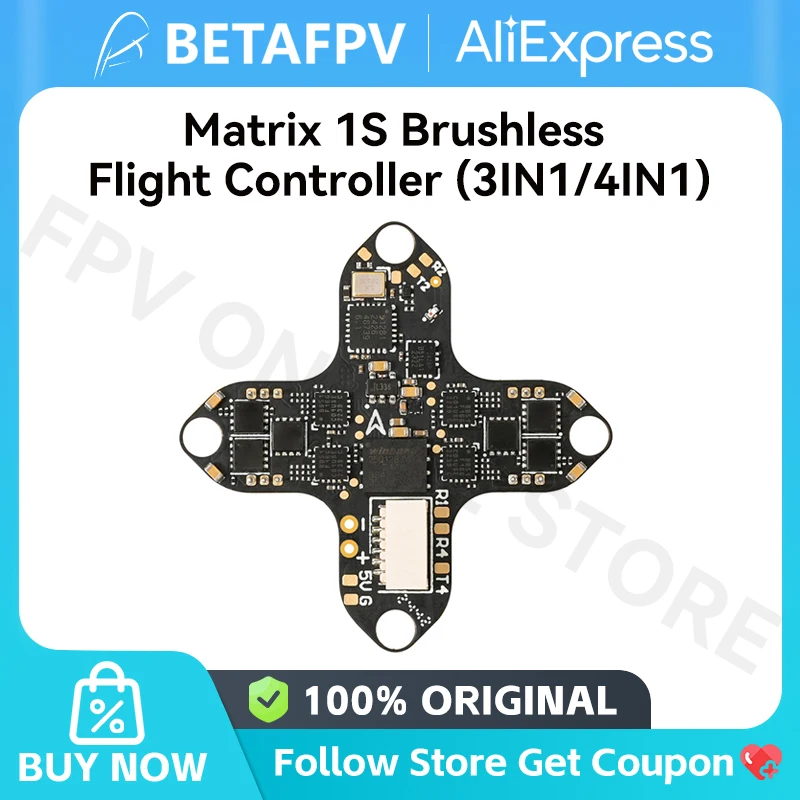 BETAFPV Matrix 1S ​​Brushless Flight Controller (3in1/4in1) pre Meteor75 Pro O4 Meteor65 Pro O4