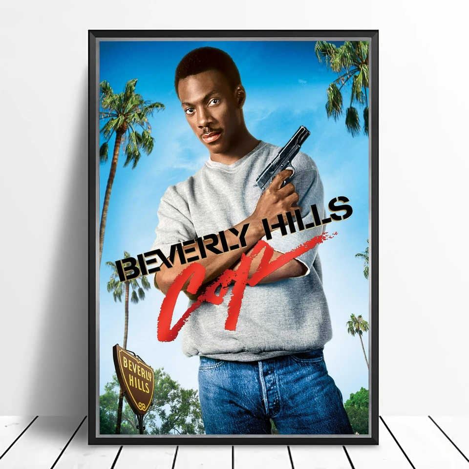 Beverly Hills Cop (1984) Plagát American Action Comedy Drama Film Print Eddie Murphy Sudca Reinhold Art Gift