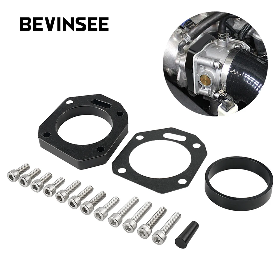 Bevinsee Aluminium Dual Throttle Body Adapter na RBC/RRC/RBB pre Honda Civic SI Integra Type R K20A K24 K20Z1 K20A1 K20A3