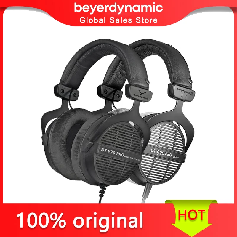 Beyerdynamic DT990 Pro HEAD MONTED Professional ROZHODNUTIE OTVORENÉ MONILING SECKONS 250 Ω