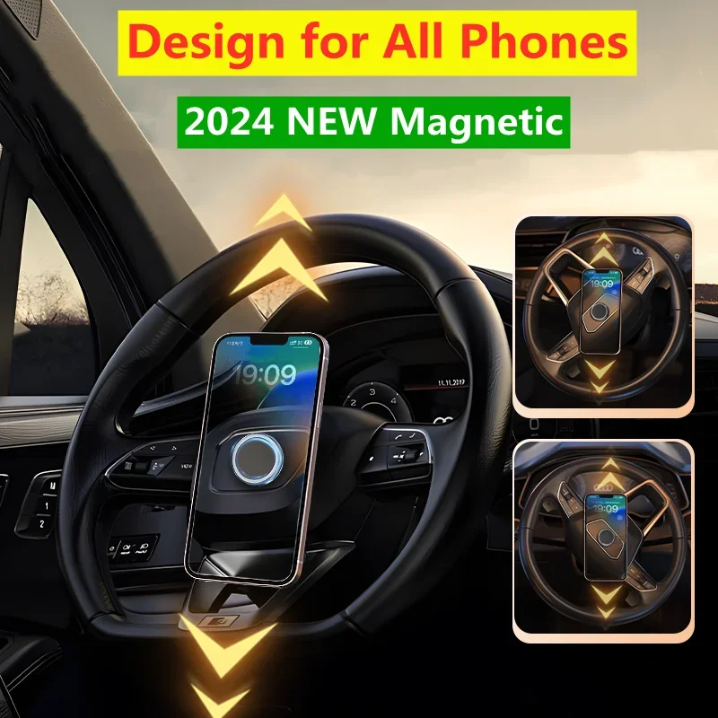 Bez gravitácie Magnetický držiak telefónu Mount Mount Universal mobilný telefón GPS magnet stojan v držiaku automobilu pre všetky telefóny Sucktion