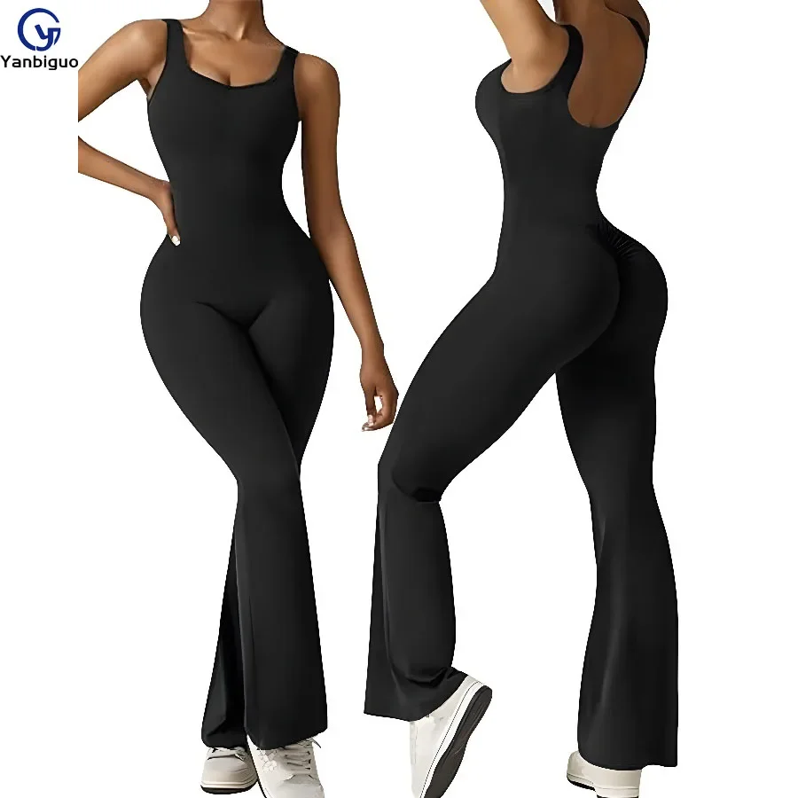 Bez rukávov bez rukávov Sexy Shapewear, výcvik all-in-one, fitnes a šport jjumpsuit, u zadné prípravné nohavice